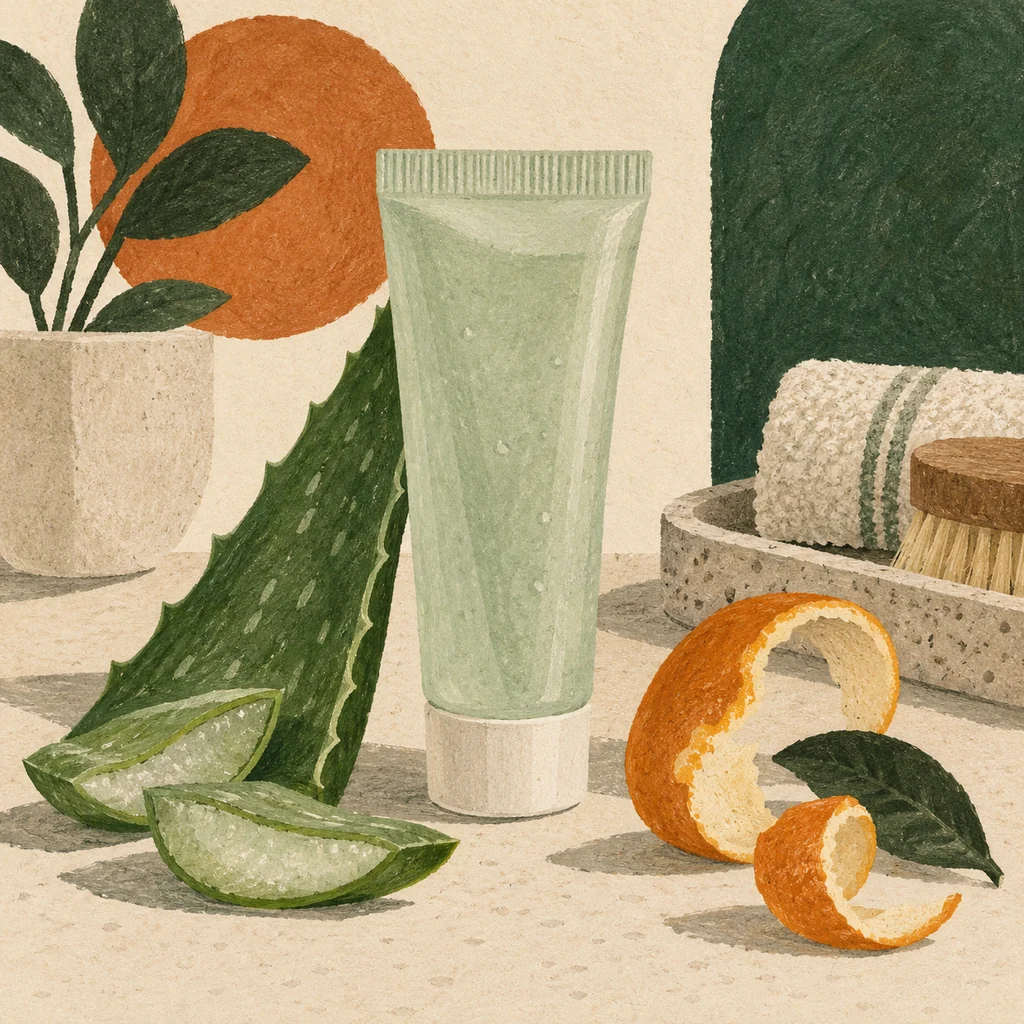 Upvote illustration representing Green Beaver Sensitive Aloe Gel Cleanser; not an exact product depiction