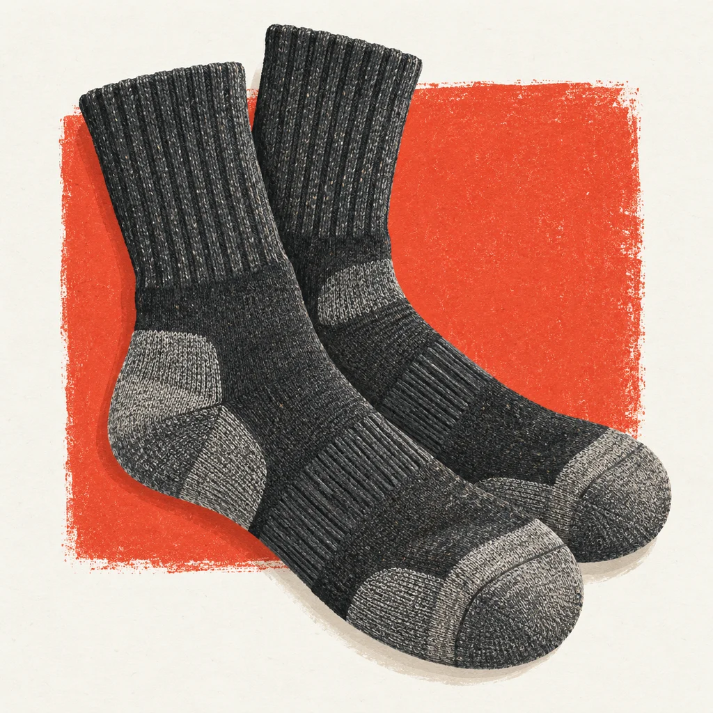 Upvote illustration representing J.B. Field's Hiker GX Socks; appearance is illustrative
