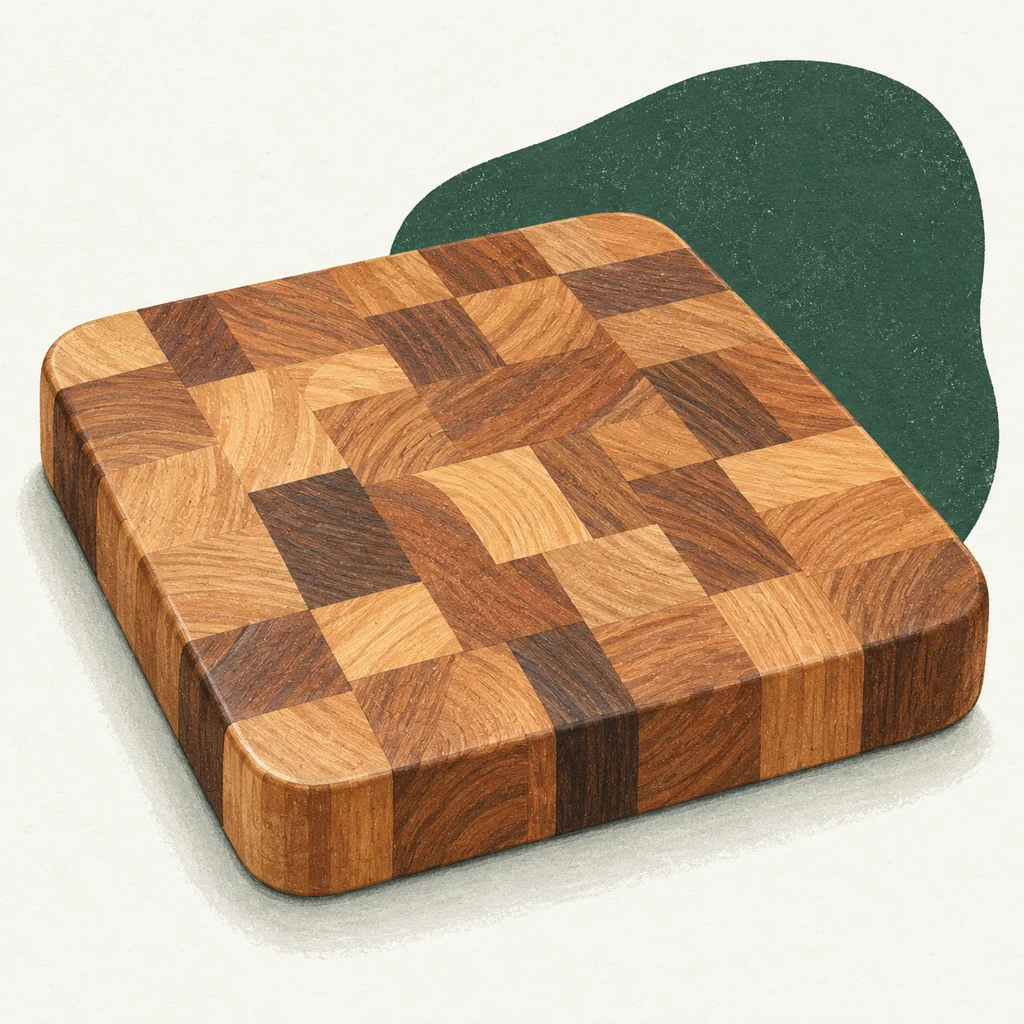 Upvote illustration representing Larch Wood Small Cutting Board; appearance is illustrative