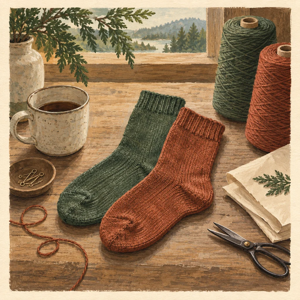 Upvote concept illustration of mismatched socks; not the maker’s actual products, artwork or venue.